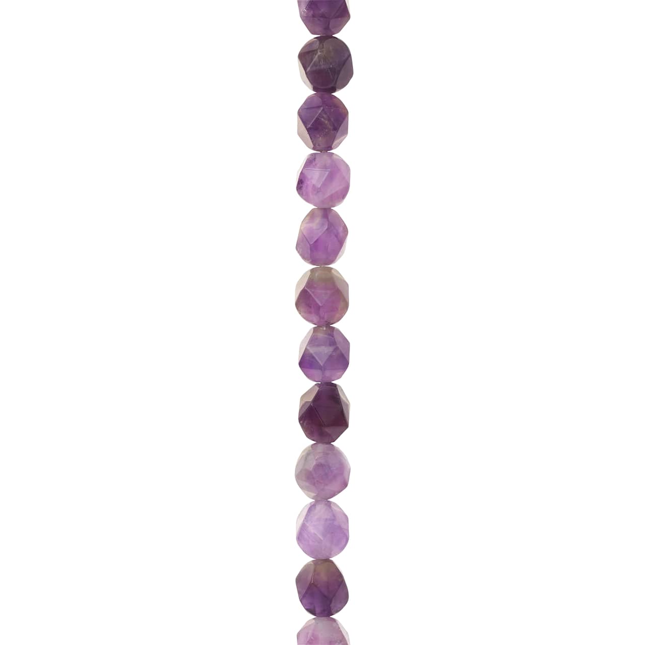Perles à facettes en améthyste mauve de Bead Landing, 8 mm